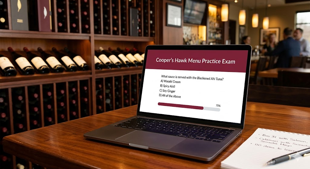 Cooper's Hawk Menu Practice Test Banner