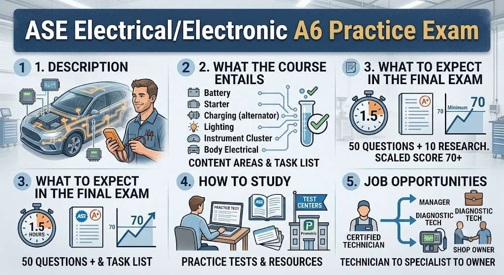 ASE Electrical and Electronic Systems (A6) Practice Test Banner