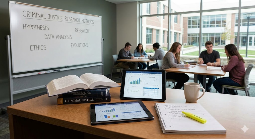 Criminal Justice Research Methods Practice Exam Banner
