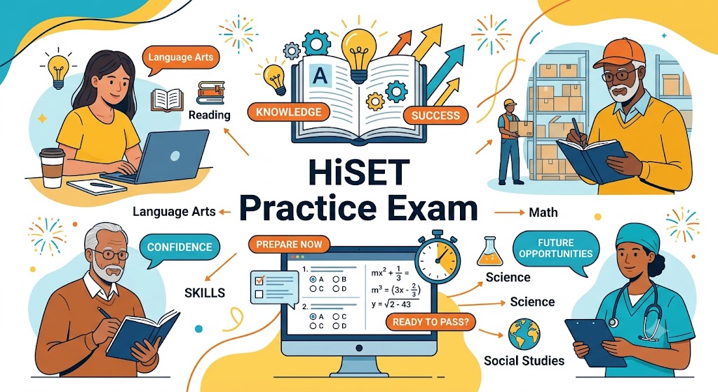 Hiset Practice Test & Exam Prep Banner