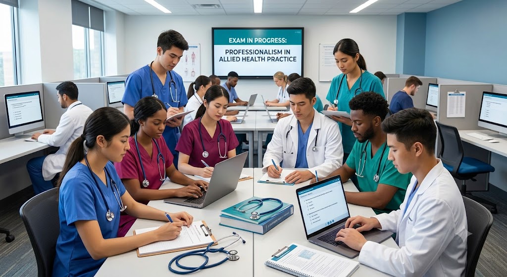 Professionalism in Allied Health Practice Test Banner