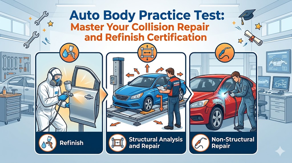 Auto Body Practice Test Banner