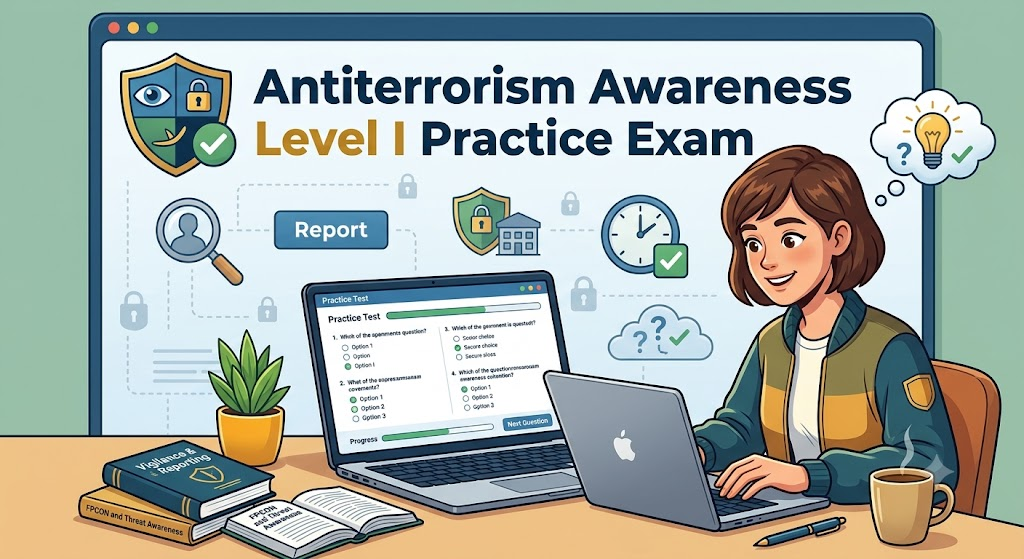 Antiterrorism Awareness Training Level I Practice Test Banner