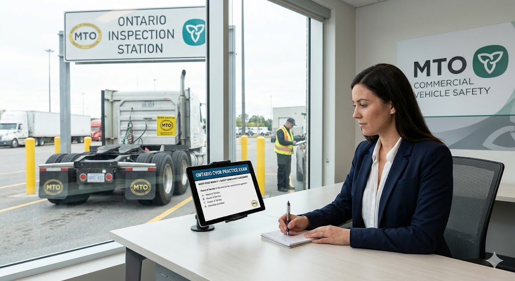 Commercial Vehicle Operator’s Registration (CVOR) Practice Exam Banner