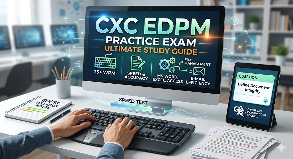 CXC Electronic Document Preparation and Management (EDPM) Practice Test Banner