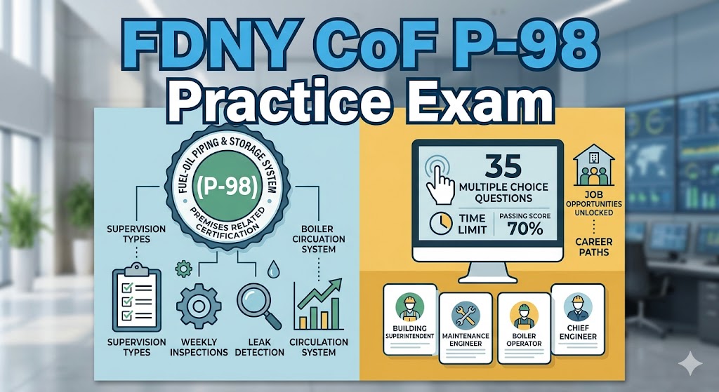 FDNY CoF – Fuel-Oil Piping and Storage System (P-98) Practice Test Banner