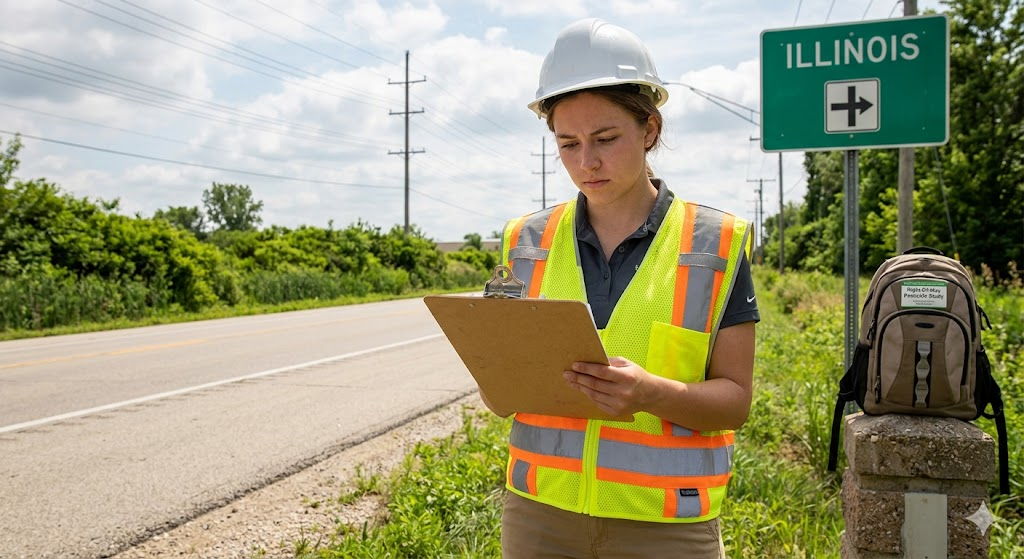 Illinois Right-Of-Way Pesticide Applicator Practice Exam Banner