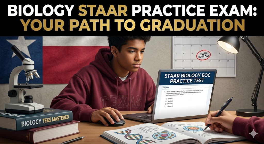 Biology STAAR (State of Texas Assessments of Academic Readiness) Practice Test Banner