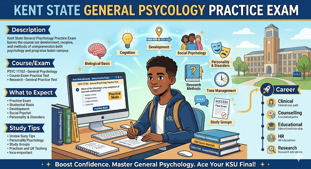 Kent State General Psychology Practice Test Banner