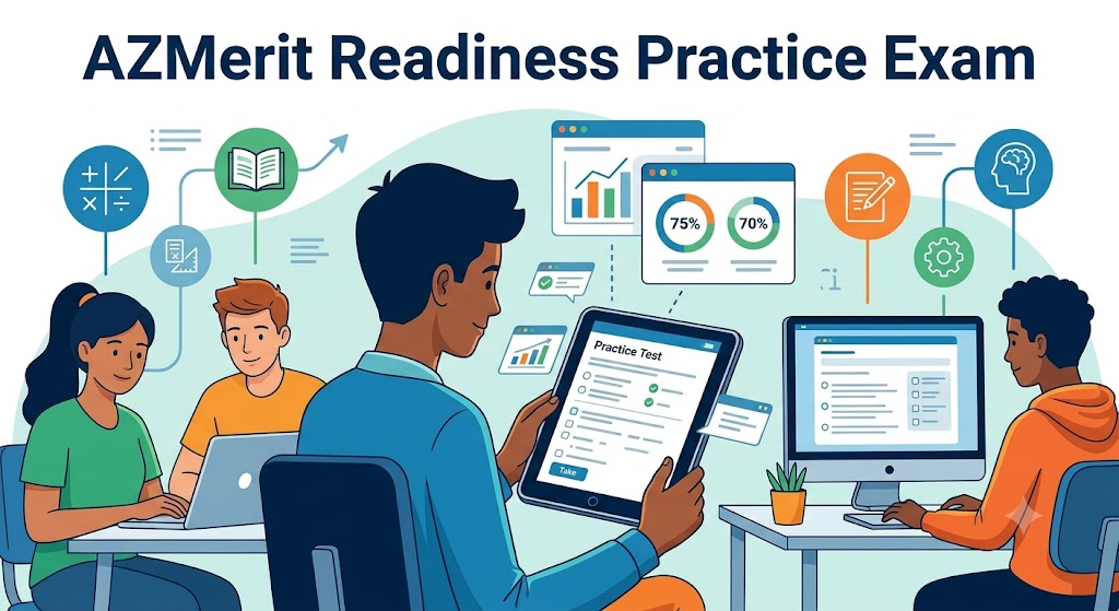 AZMerit Preparation Practice Test Banner