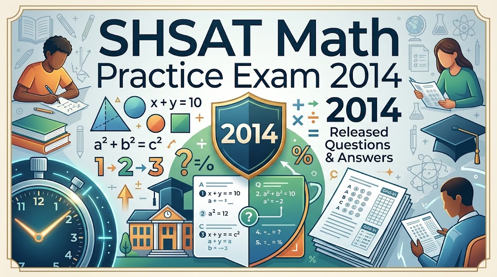 SHSAT Math Practice Test 2014 (Released Question Answers) Banner