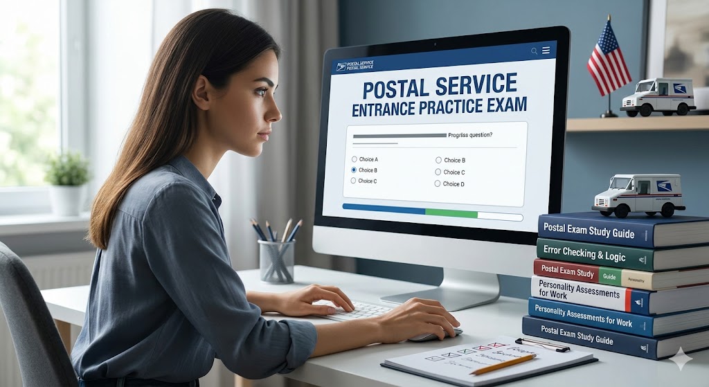 Postal Service Practice Exam Banner