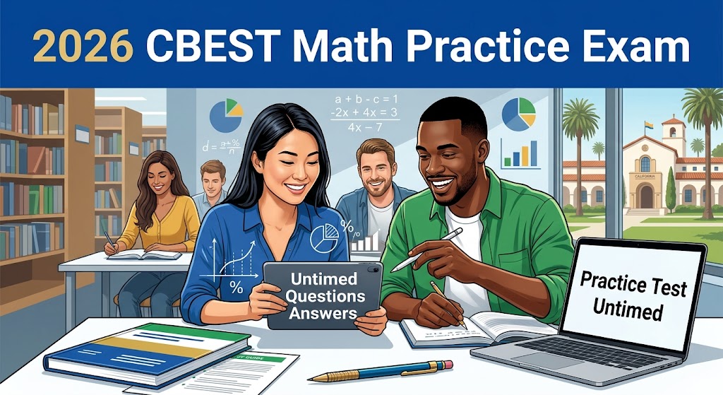 CBEST Math Practice Test 2026 [Untimed] Questions Answers Banner