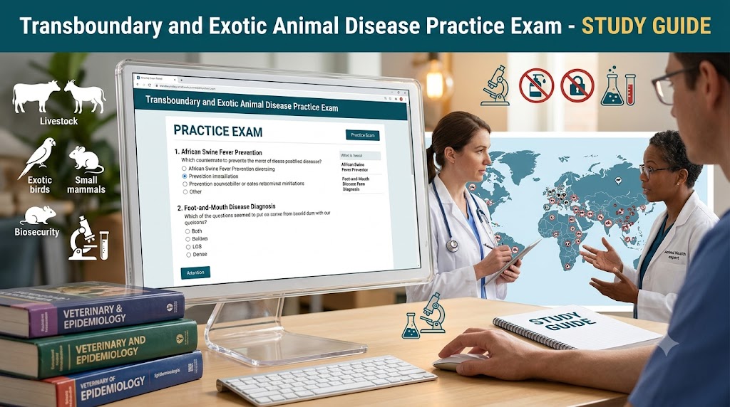 Transboundary Emerging and Exotic Animal Disease/ Exotic Animal Disease Practice Exam Banner