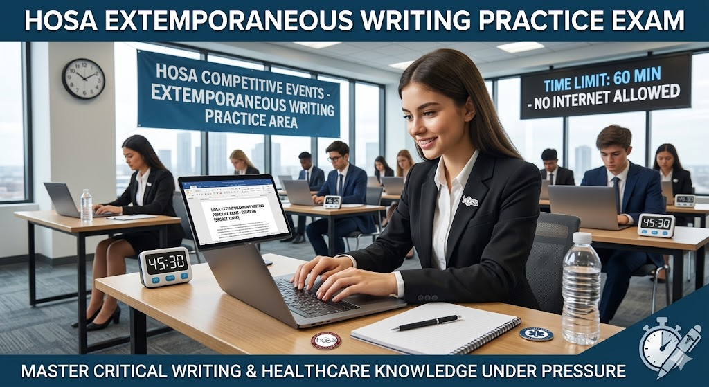 HOSA Extemporaneous Writing Practice Test Banner