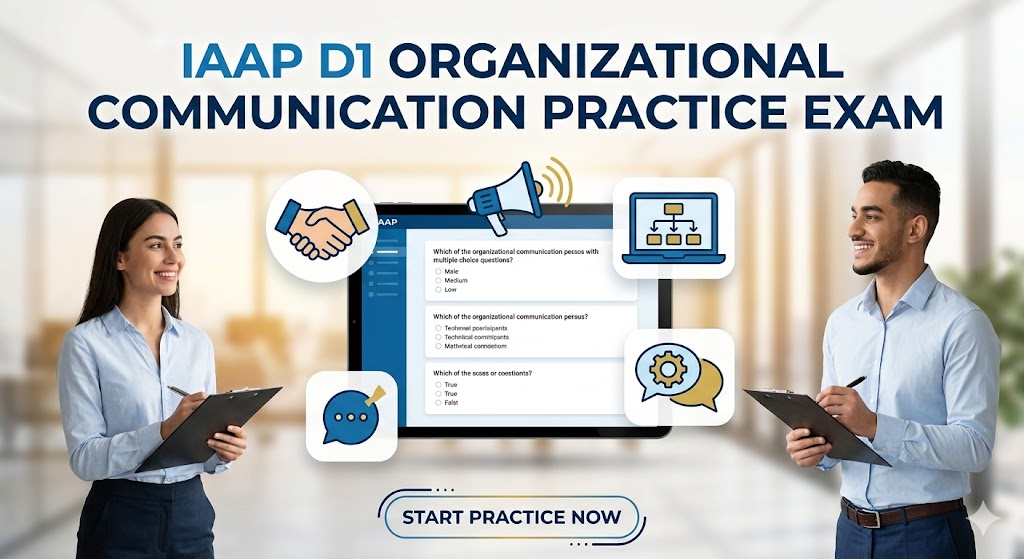 IAAP Domain 1 (D1) – Organizational Communication Practice Test Banner