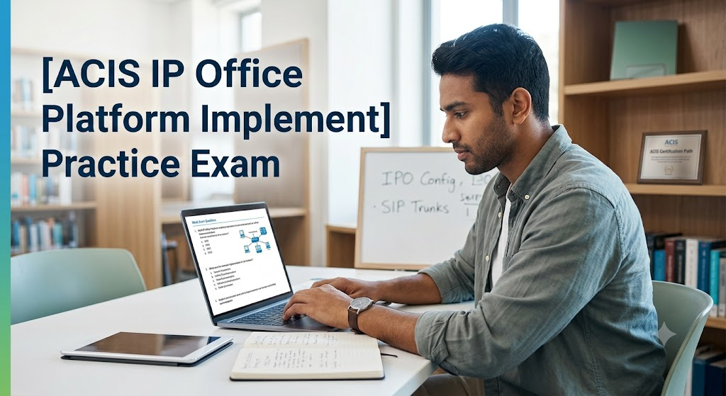 ACIS IP Office (IPO) Platform Implement Certified (77201X) Practice Exam Banner