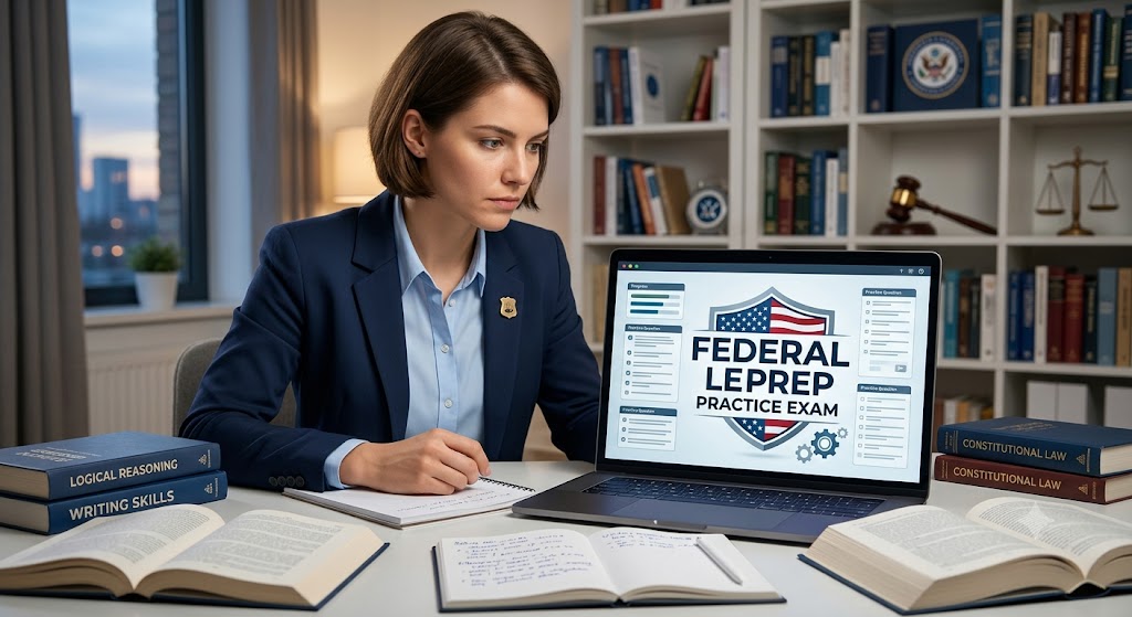 Federal Le Practice Test & Exam Prep Banner