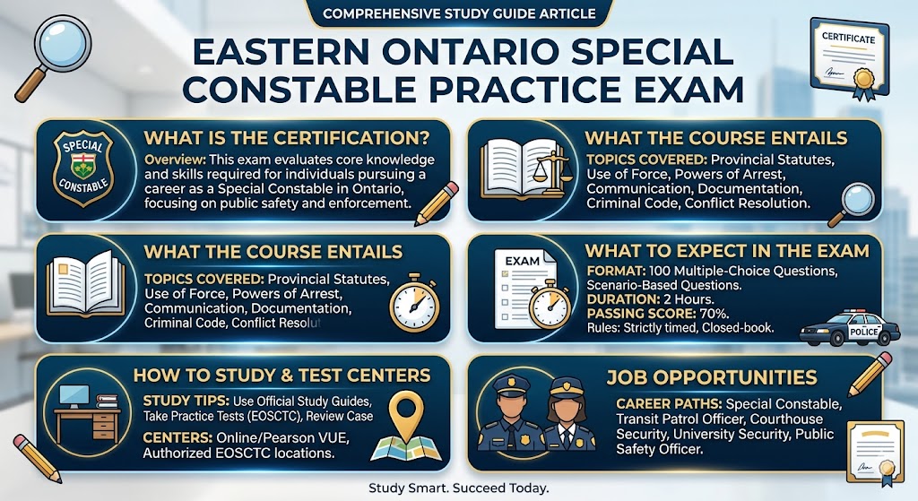 Eastern Ontario Special Constable Training Centre (EOSCTC) Practice Test Banner