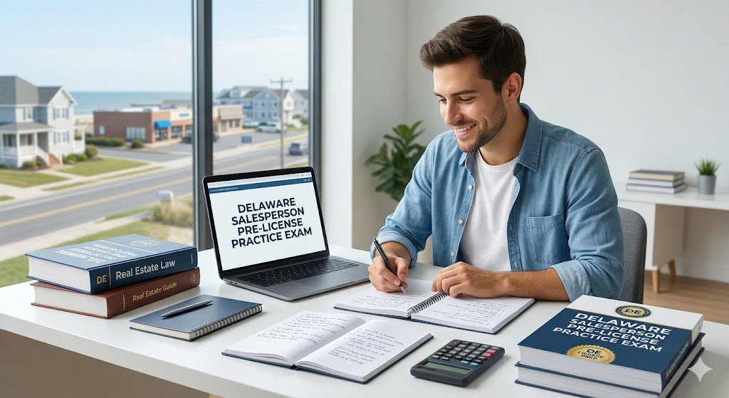 Delaware Salesperson Pre-License Practice Exam Banner