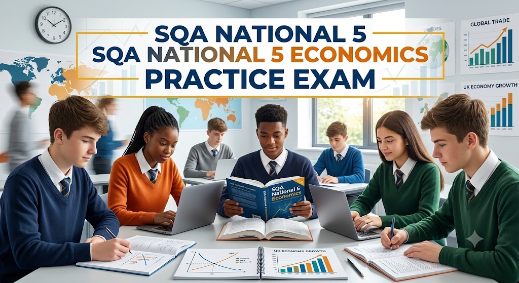 SQA National 5 Economics Practice Exam Banner