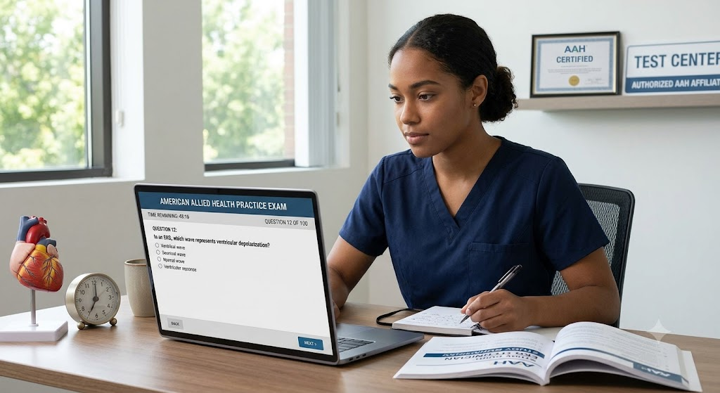 American Allied Health Practice Exam Banner