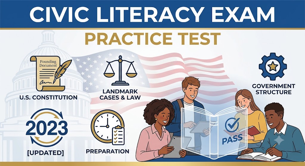 Civic Literacy Exam Practice Test 2023 [UPDATED] Banner