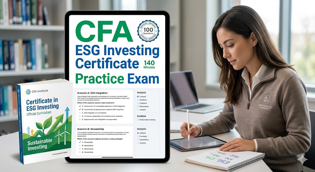 CFA ESG Investing Certificate Practice Exam Banner