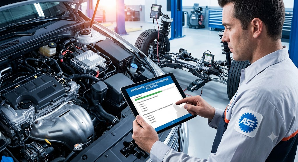 ASE Mechanical and Electrical Components Certification (B5) Practice Test Banner