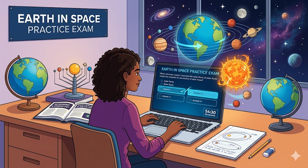 Earth in Space Practice Test Banner