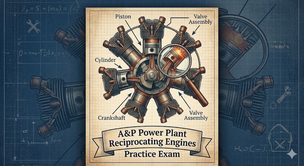 A&P Power Plant Reciprocating Engines Practice Test Banner