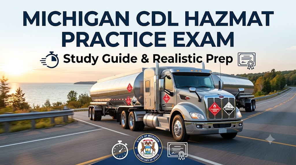 Michigan CDL Hazmat Practice Test Banner