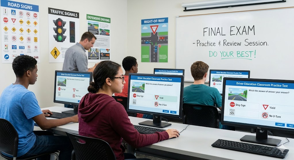 Driver Education/Traffic Safety Classroom Practice Test Banner