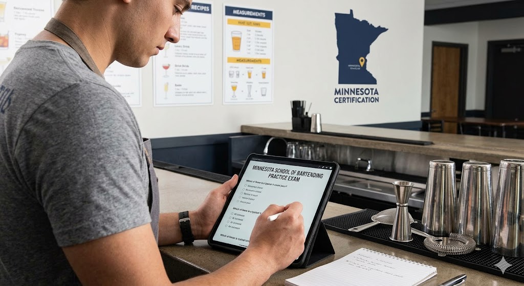 Minnesota School of Bartending Practice Exam Banner