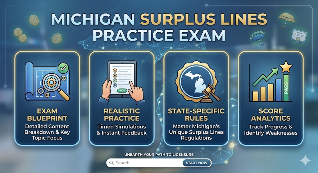 Michigan Surplus Lines Practice Test Banner