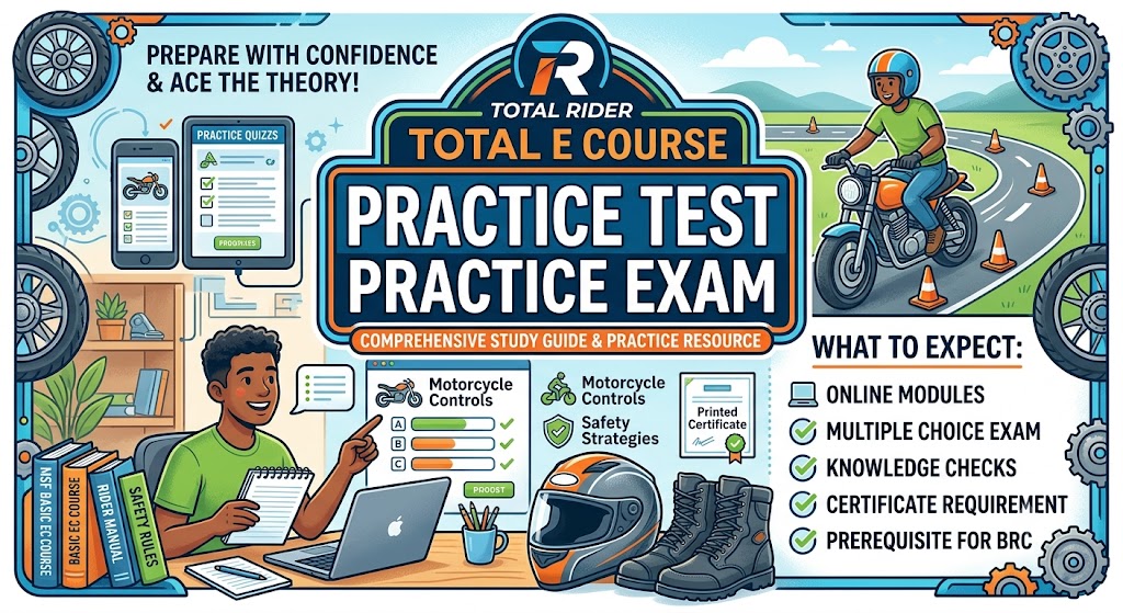 Total Rider E Course Practice Test Banner