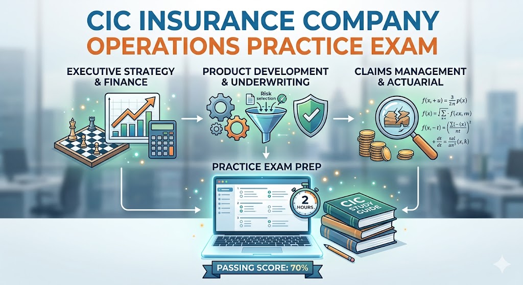 CIC Insurance Company Operations Practice Test Banner