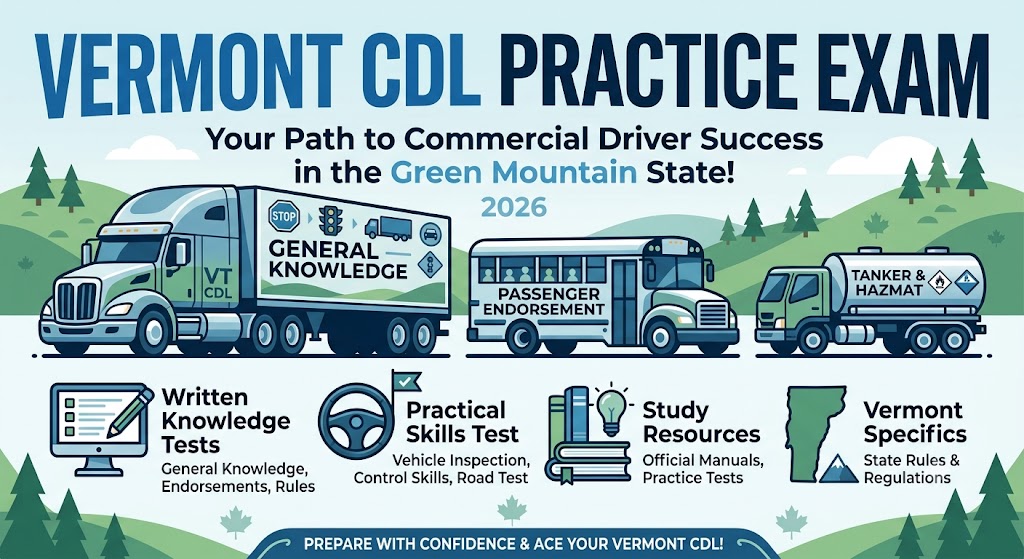 Vermont CDL Practice Test Banner