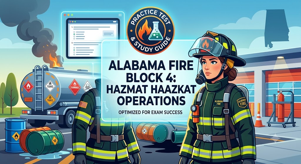 Alabama Fire Block 4 Hazmat Operations Practice Test Banner