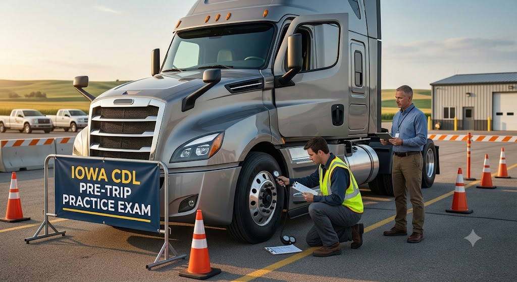 Iowa CDL Pre-Trip Practice Test Banner