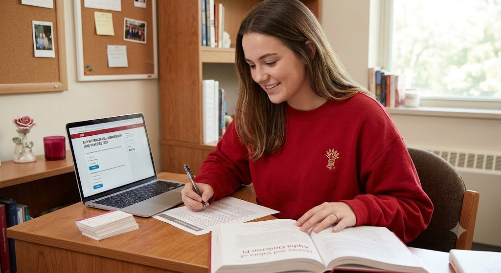 Alpha Omicron Pi  (AOII) International Membership (IME) Practice Test Banner