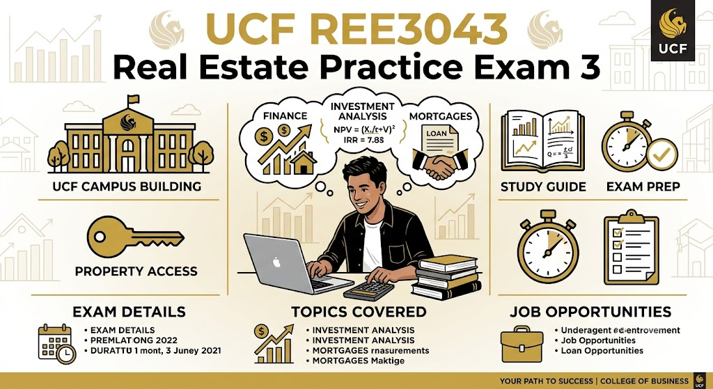 University of Central Florida (UCF) REE3043 Fundamentals of Real Estate Practice Exam 3 Banner