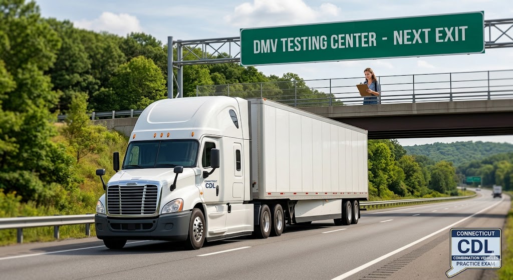 Connecticut CDL Combination Vehicles Permit Practice Test Banner