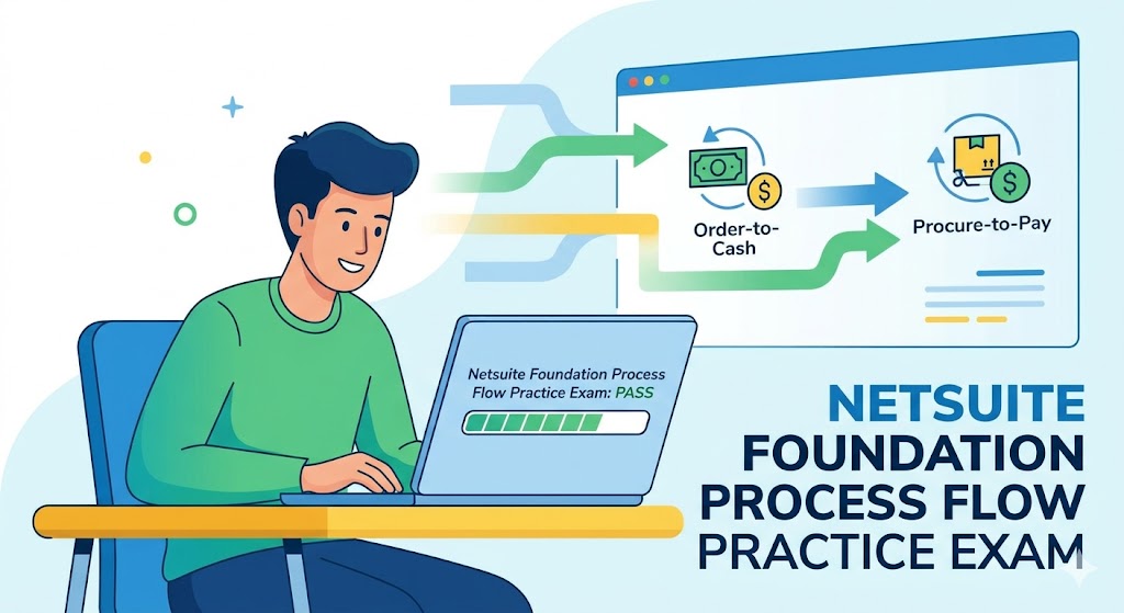 NetSuite Foundation Process Flow Practice Exam Banner