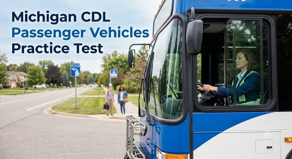 Michigan CDL Passenger Vehicles Practice Test Banner
