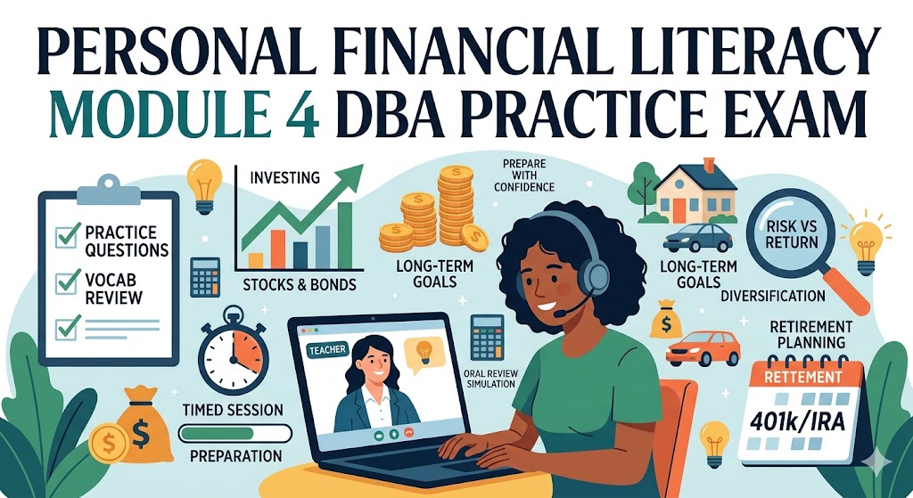 Personal Financial Literacy Module 4 DBA Practice Test Banner