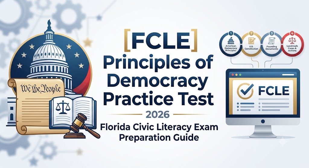 FCLE Principles of Democracy Practice Test 2026 Banner