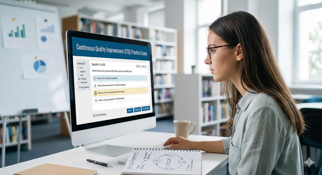 Continuous Quality Improvement (CQI) Practice Exam Banner