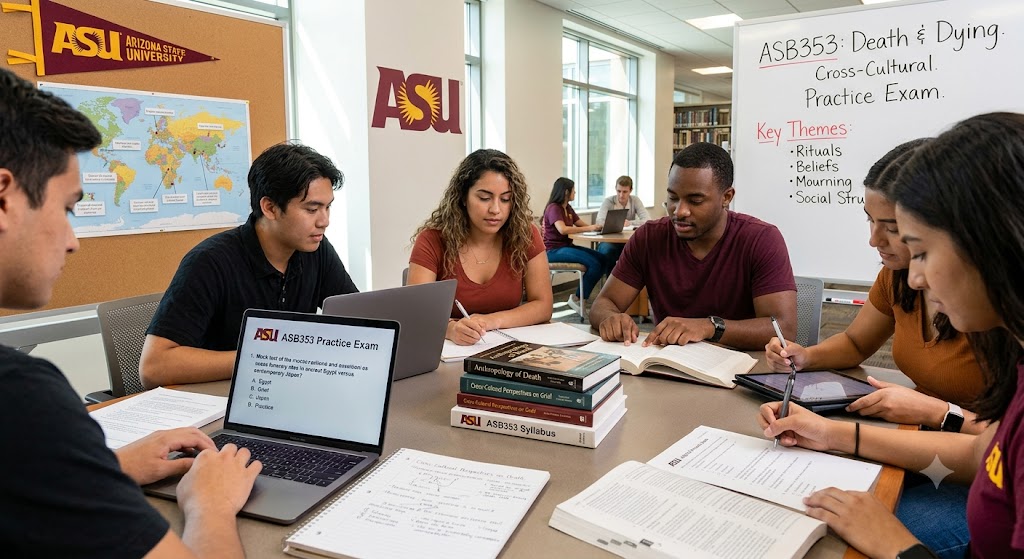 Arizona State University (ASU) ASB353 Death and Dying in Cross-Cultural Perspective Practice Exam Banner