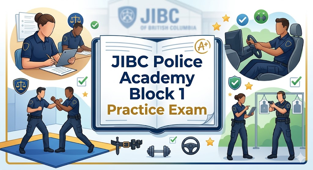 JIBC Police Academy Block 1 Practice Exam Banner